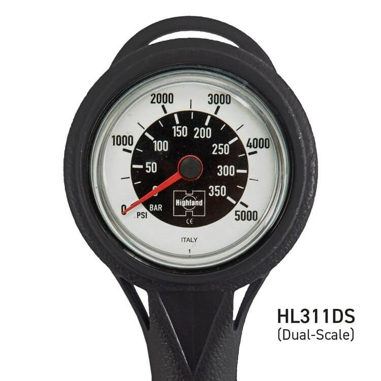 XS Scuba Highland Thin-Line Pressure Gauge