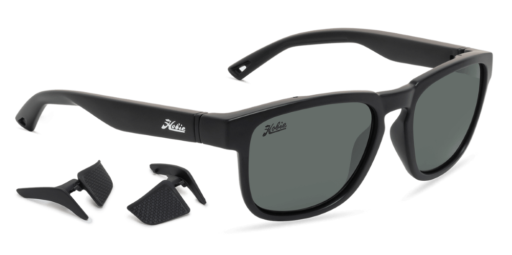 Hobie Eyewear Monarch Satin Black Frame With Metalic Grey Lens