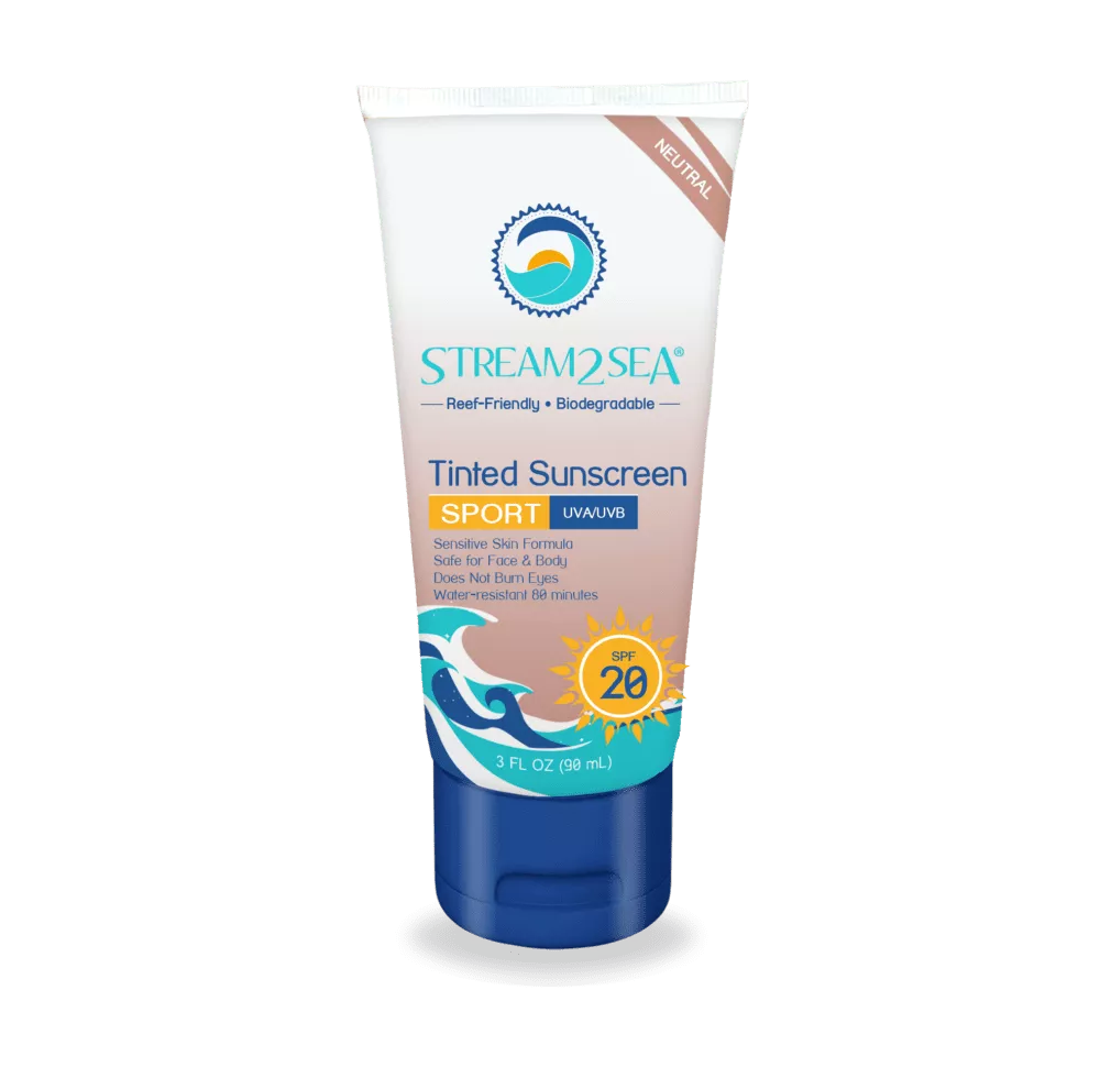 Stream2Sea 3 oz SPF 20 Face and Body Spor Eco Tinted Sunscreen