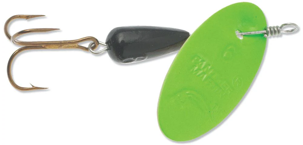 Panther Martin Spinner Black with Flourescent Green Blade