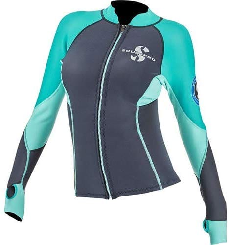 Scubapro Everflex 1.5mm Womens Long Sleeve Rashguard - Teal - 1