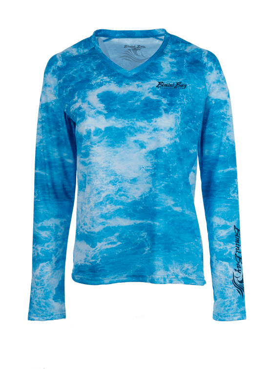 Bimini Bay Women's Undertow Camo Blue Long Sleeve - XL - 2